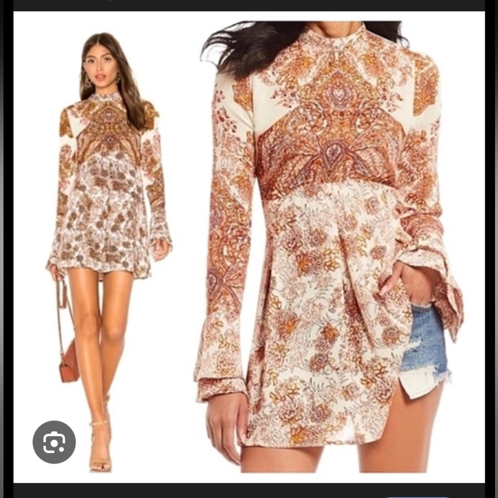 Free People Boho Tunic Women’s S Keyhole Open Back